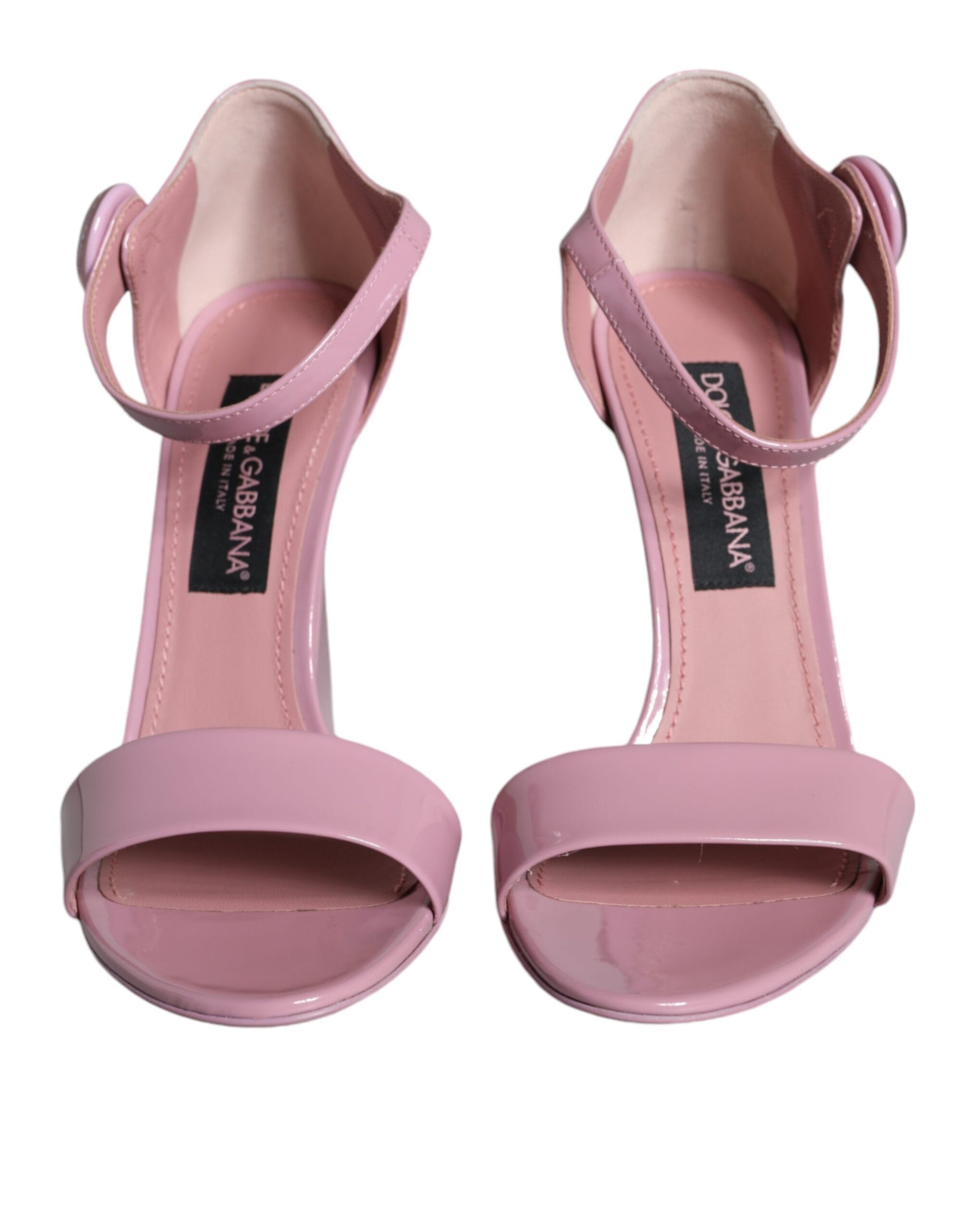 Pink Leather Logo Heels Keira Sandals Shoes