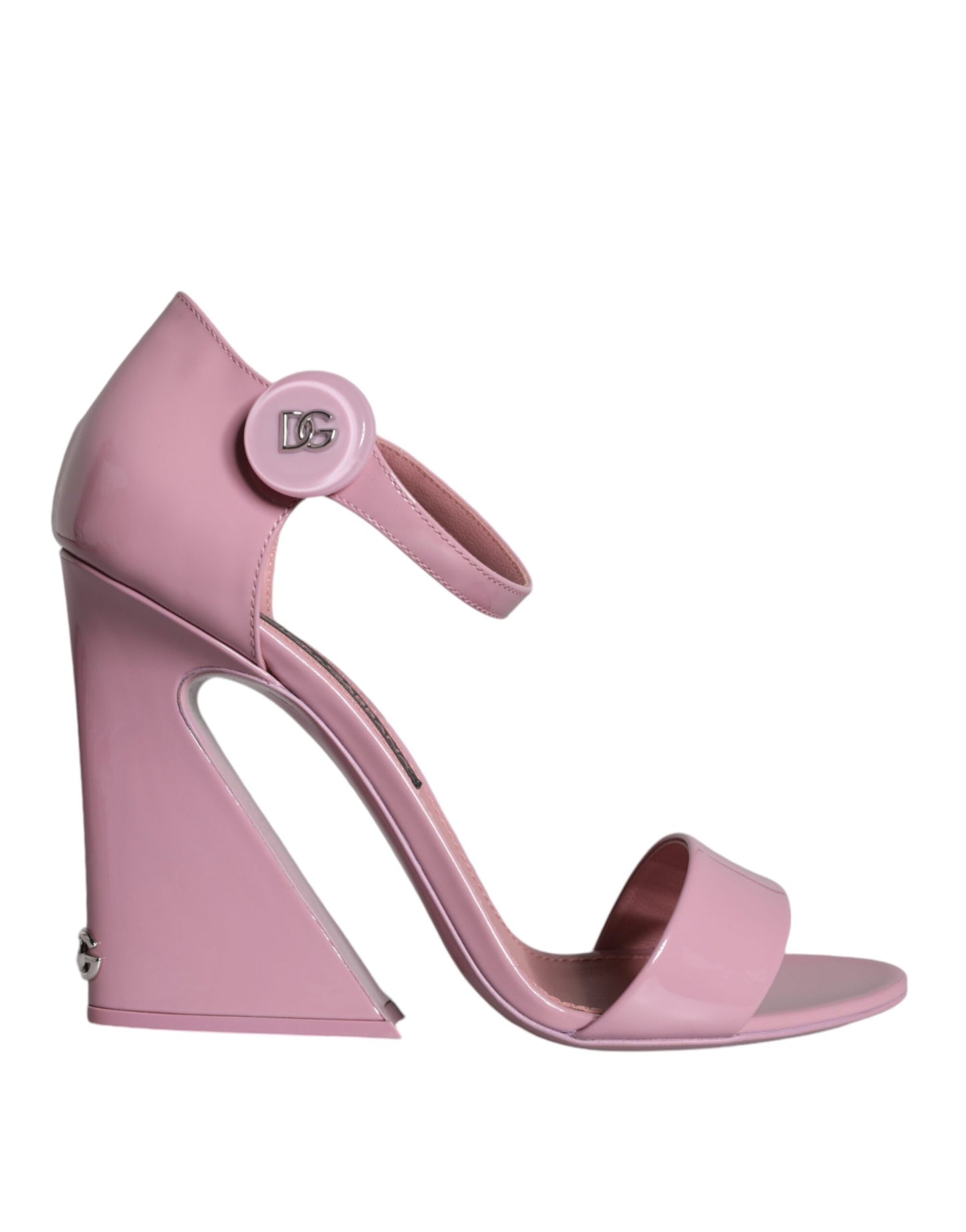 Pink Leather Logo Heels Keira Sandals Shoes