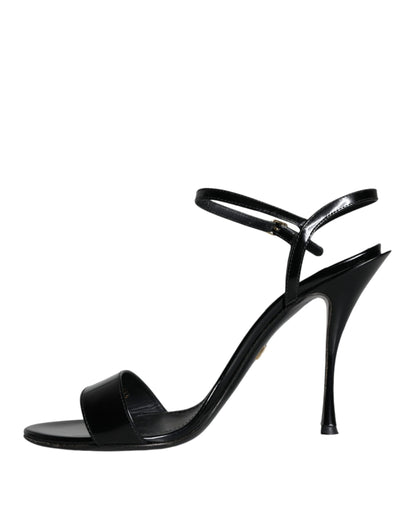 Black KEIRA Heels Ankle Strap Sandals Shoes