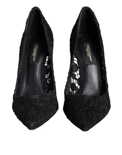 Black Taormina Lace Bellucci Pumps Shoes