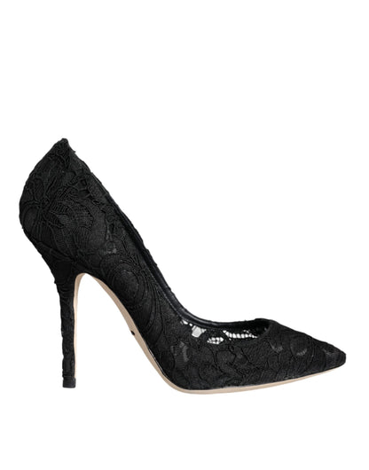 Black Taormina Lace Bellucci Pumps Shoes