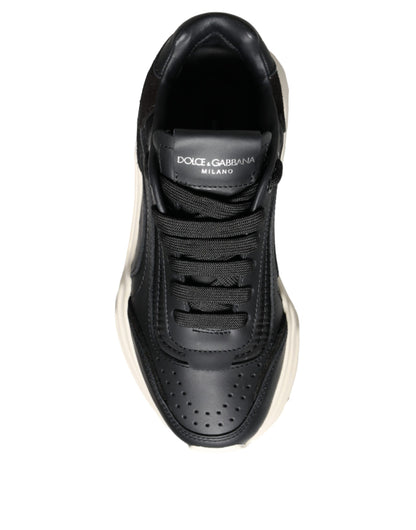 Black White DAYMASTER Leather Sneakers Shoes