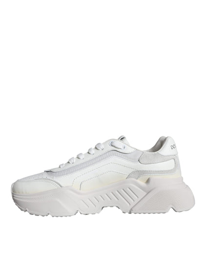 White DAYMASTER Calf Leather Sneakers Shoes