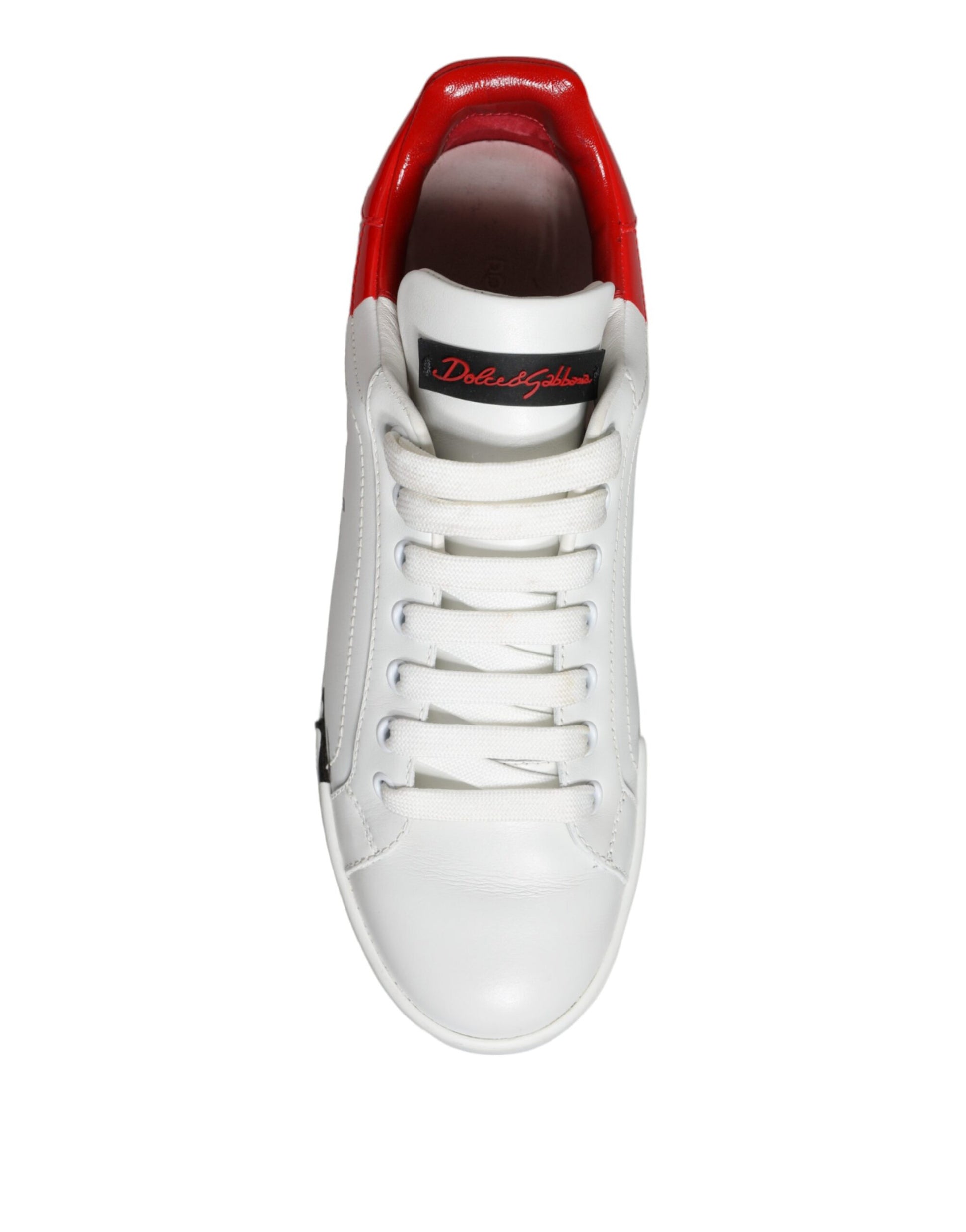 White Red Portofino Low Top Sneakers Shoes