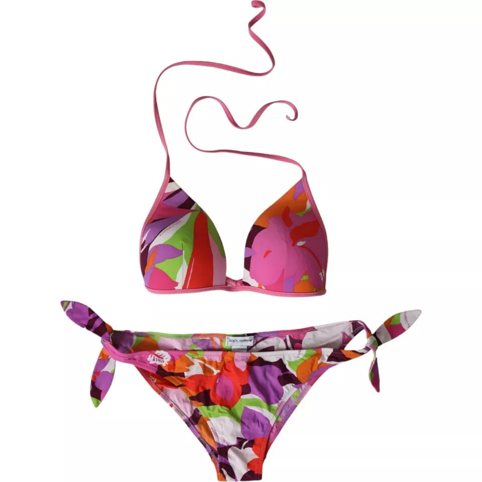 Multicolor Floral 2 Piece Swim Beachwear Bikini