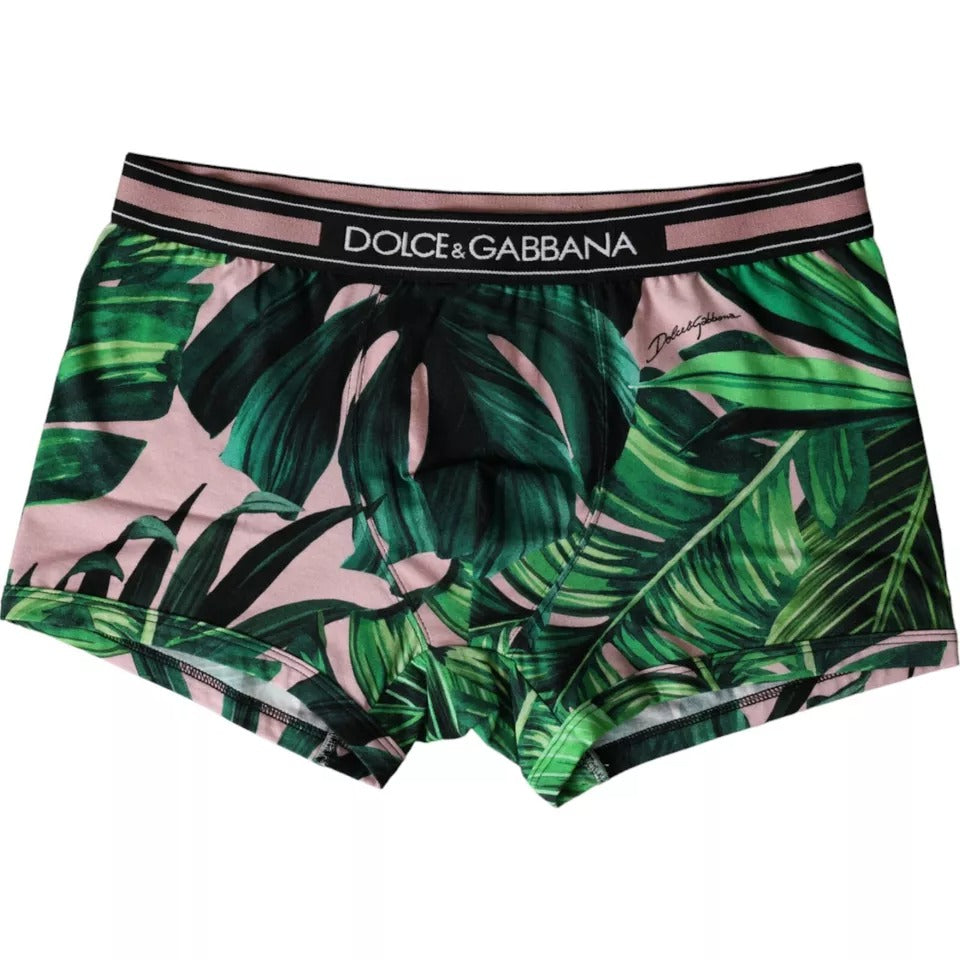 Multicolor Leaf Print Regular Boxer Underwear