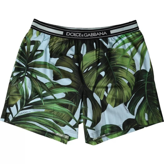 Multicolor Leaf Print Regular Boxer Underwear