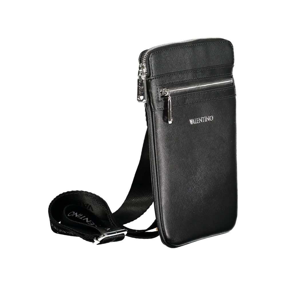 Black Polyester Shoulder Bag