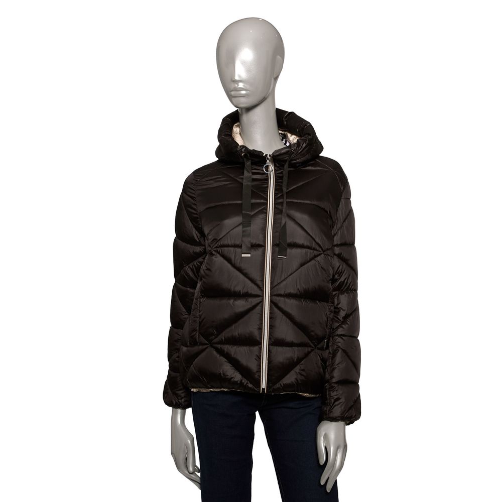 Black Polyester Women Jacket