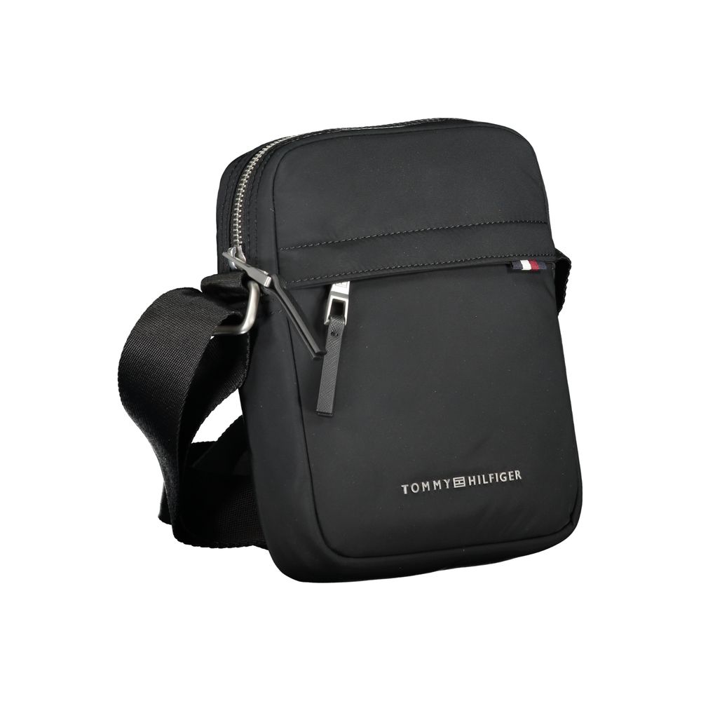 Black Polyester Shoulder Bag