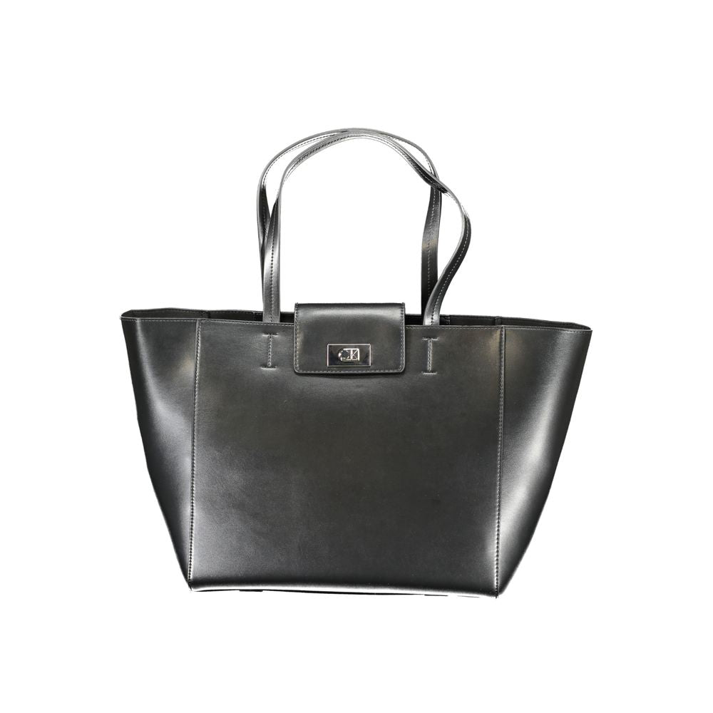 Black Polyester Handbag