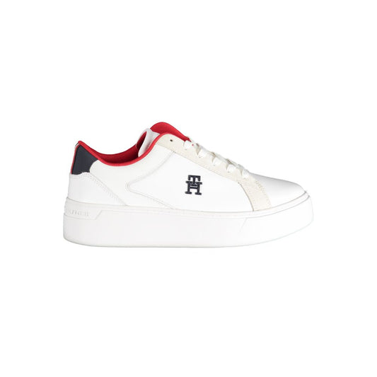 White Polyester Sneaker