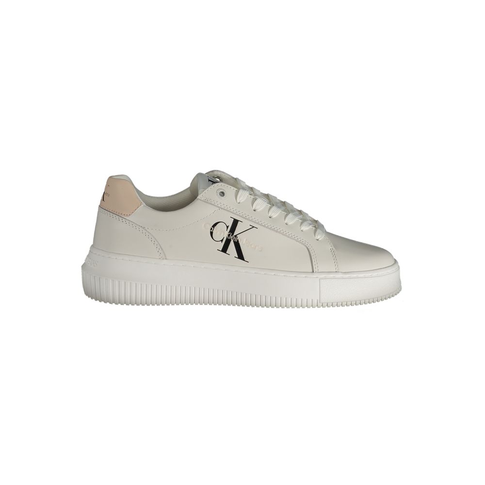 White Polyester Sneaker