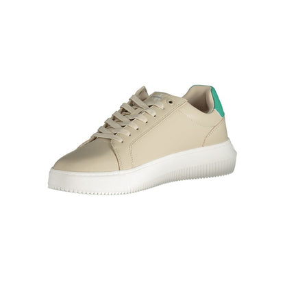 Beige Polyester Sneaker