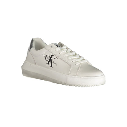 White Polyester Sneaker