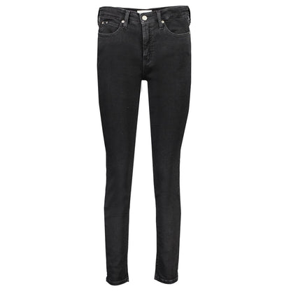 Black Cotton Jeans & Pant