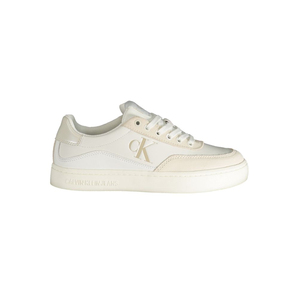 White Polyester Sneaker