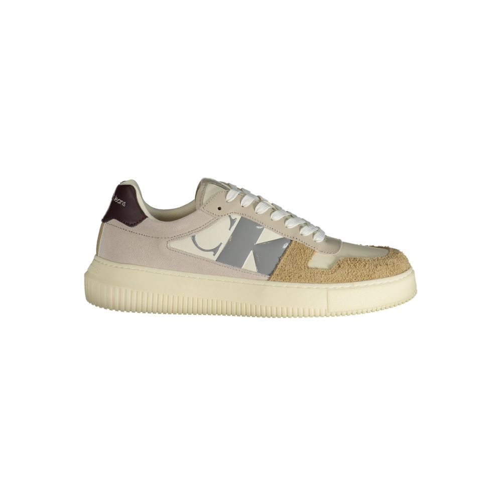 Beige Polyester Sneaker