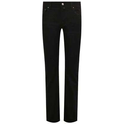 Black Cotton Jeans & Pant