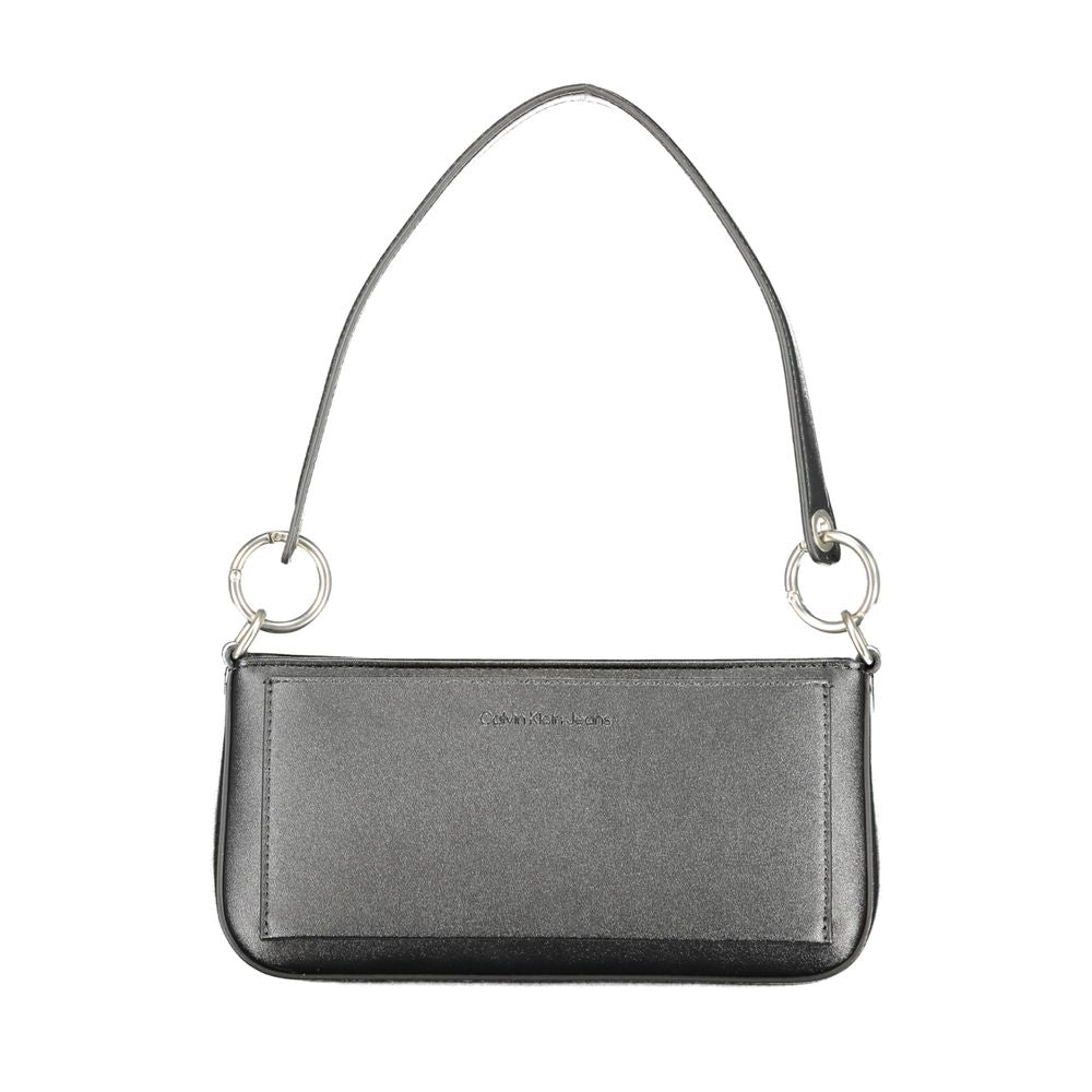 Black Polyethylene Women Handbag