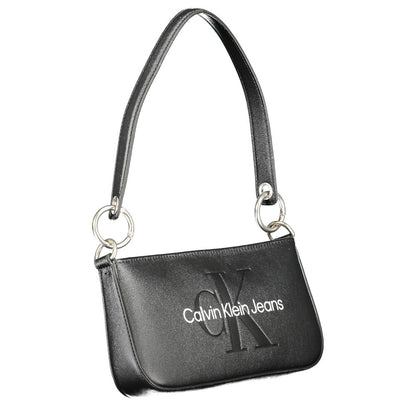 Black Polyethylene Women Handbag