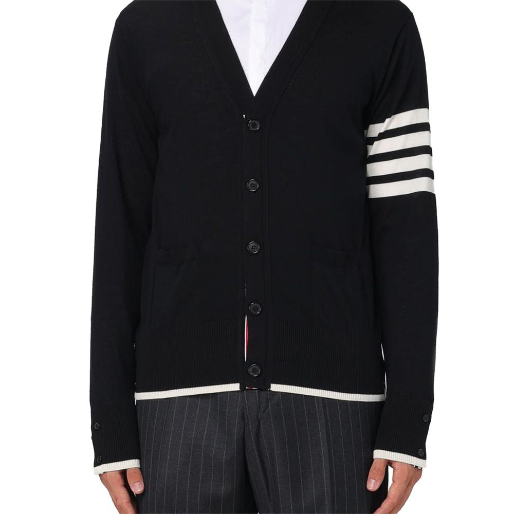 Black Wool Cardigan