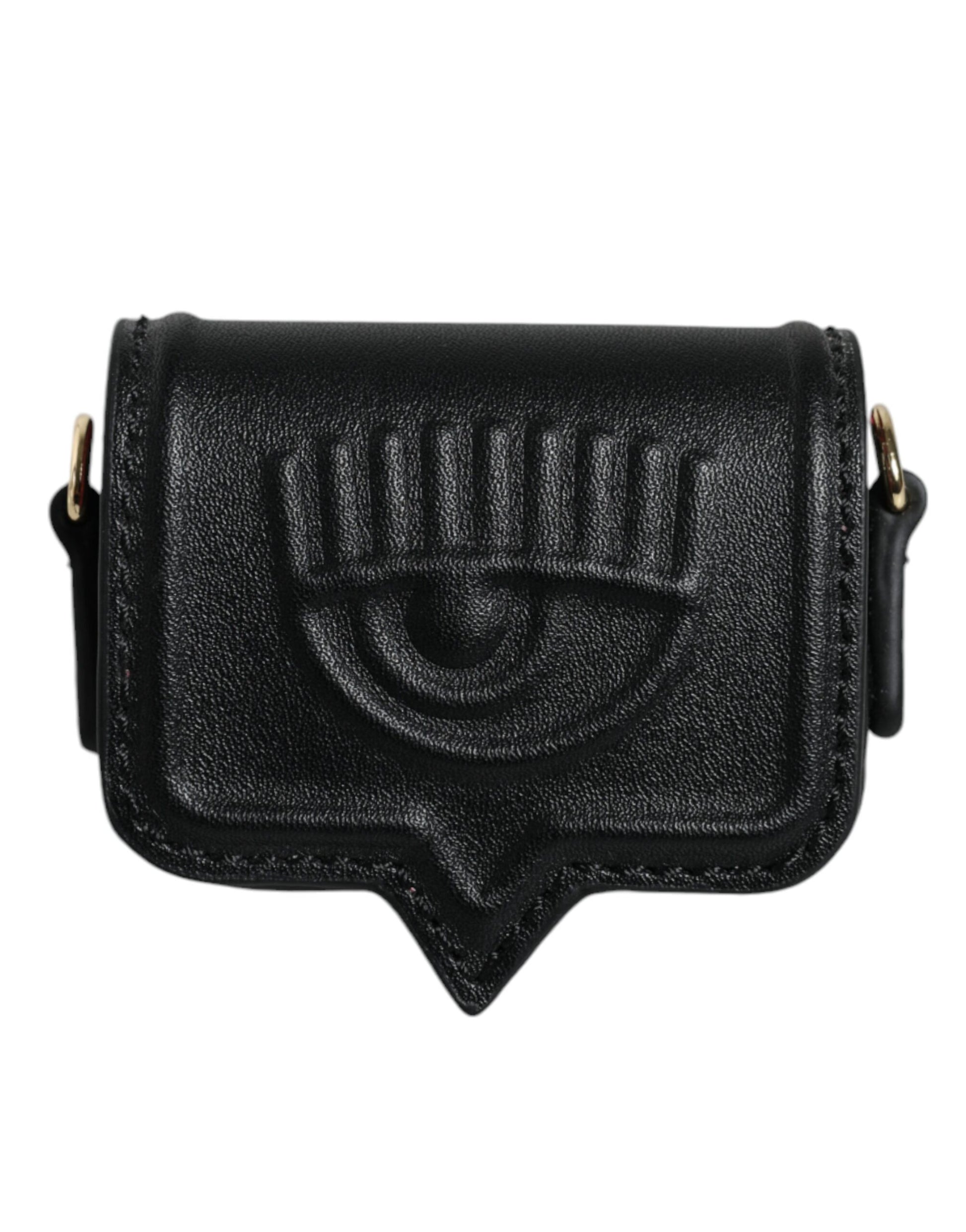 Black Smooth Calf Leather Eyelike Women Bag