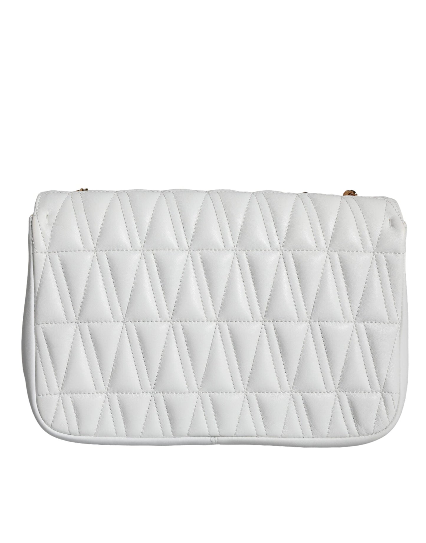 White Mini Nappa Leather Crossbody Shoulder Bag