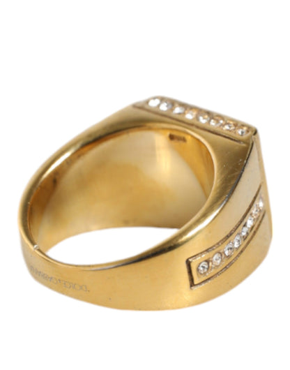 Gold Plated 925 Silver Clear Crystal Ring