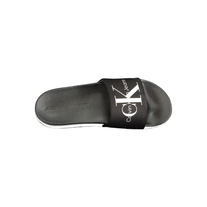 Black Polyester Sandal