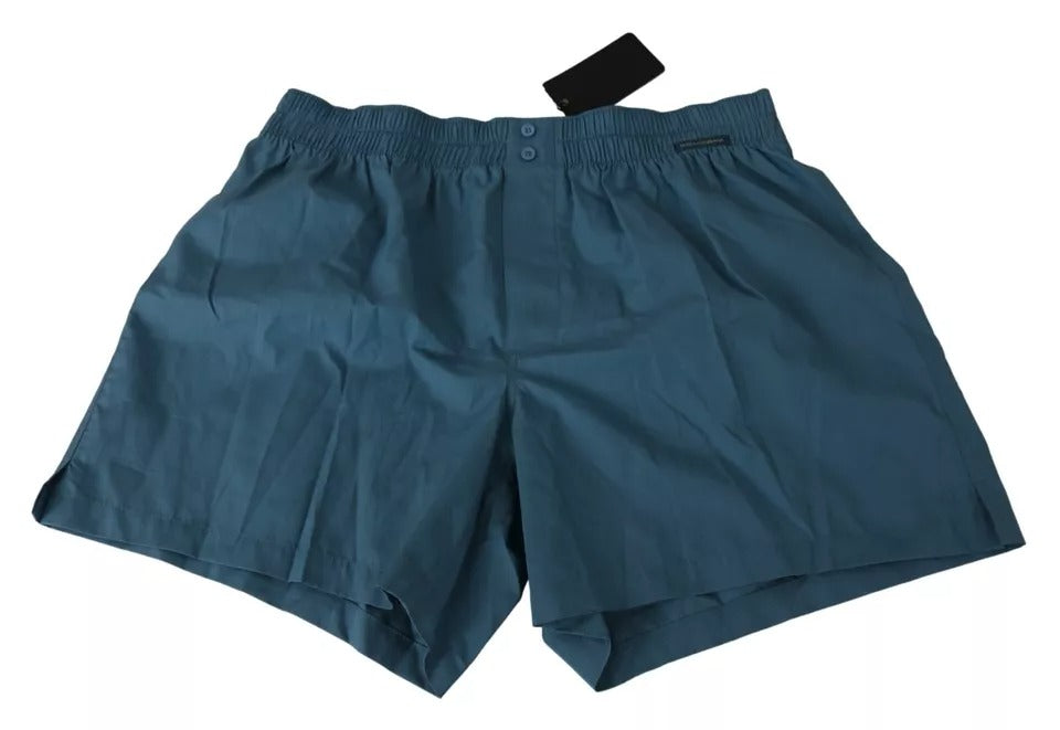 Blue Cotton Regular Boxer Shorts Underwear