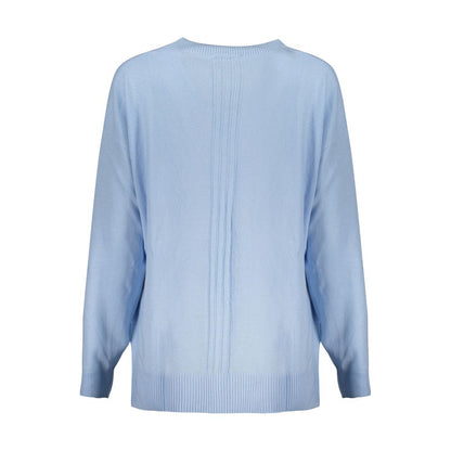 Light Blue Acrylic Women Sweater