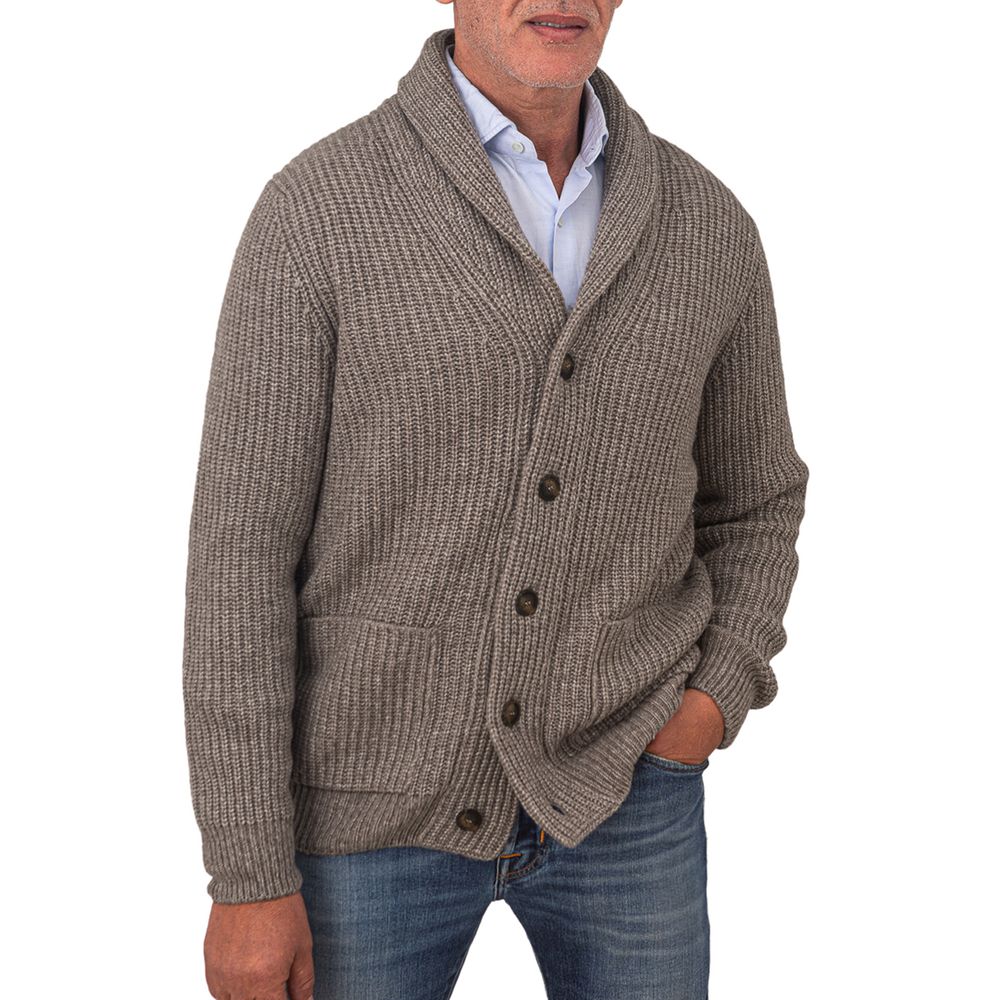 Gray Wool Cardigan