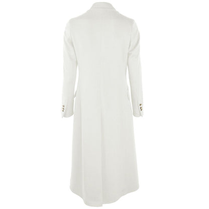 White Wool Vergine Jackets & Coat