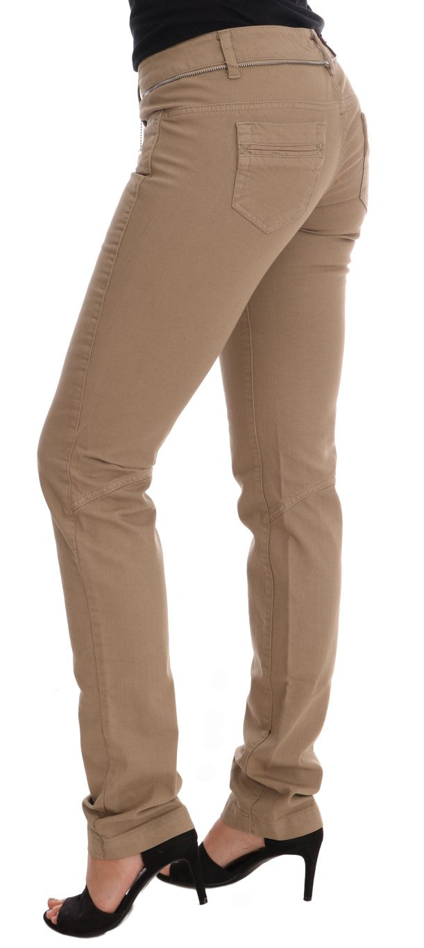 Beige Super Slim Fit Denim Delight