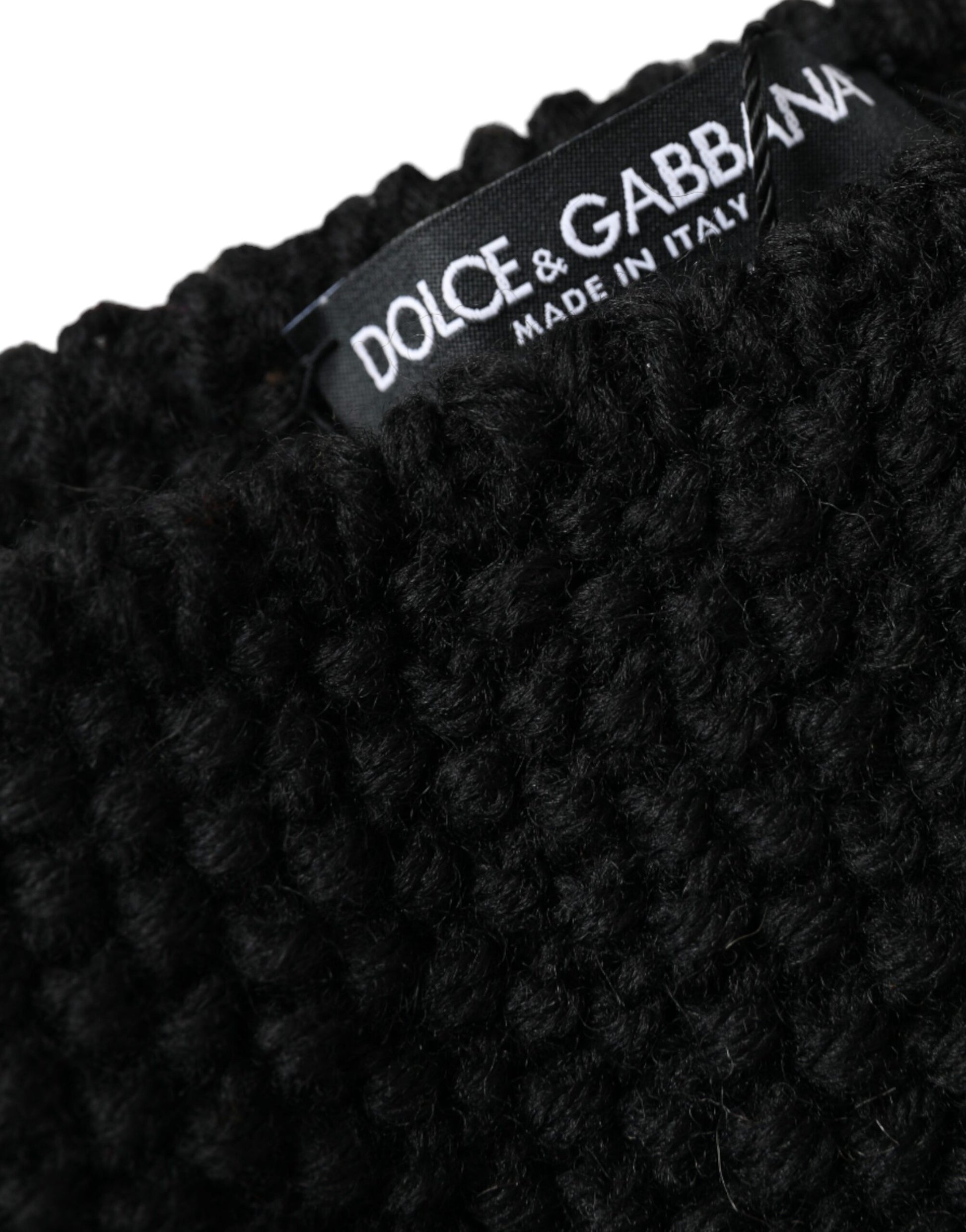 Black Cashmere Knitted Beanie Bonnet Hat Men