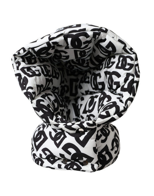 White Logo Whole Head Wrap Hat Men