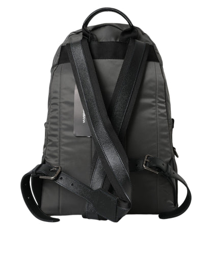 Dark Gray Nylon #DGFamily Patch Men Backpack Bag