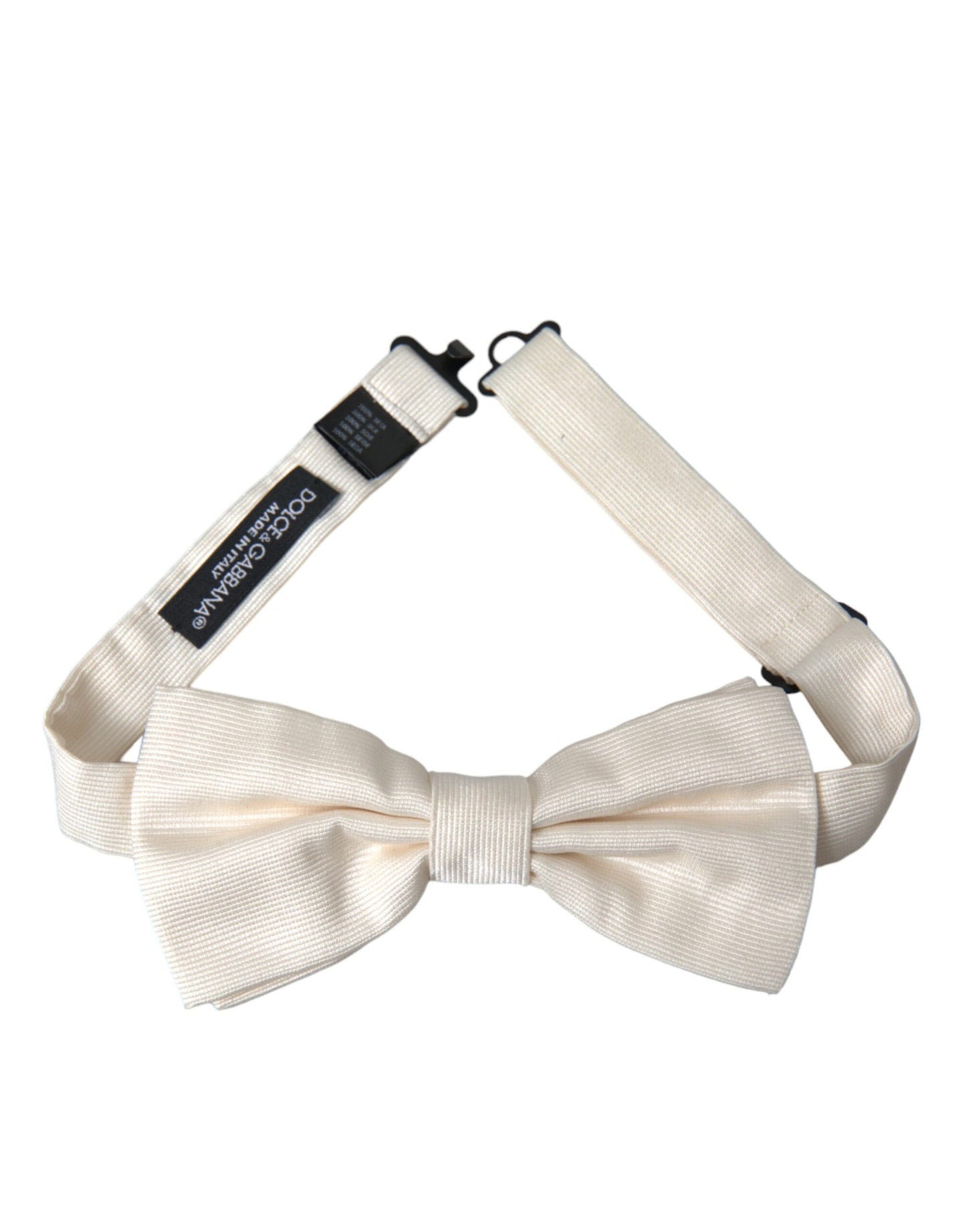 Off White Silk Adjustable Neck Men Bow Tie