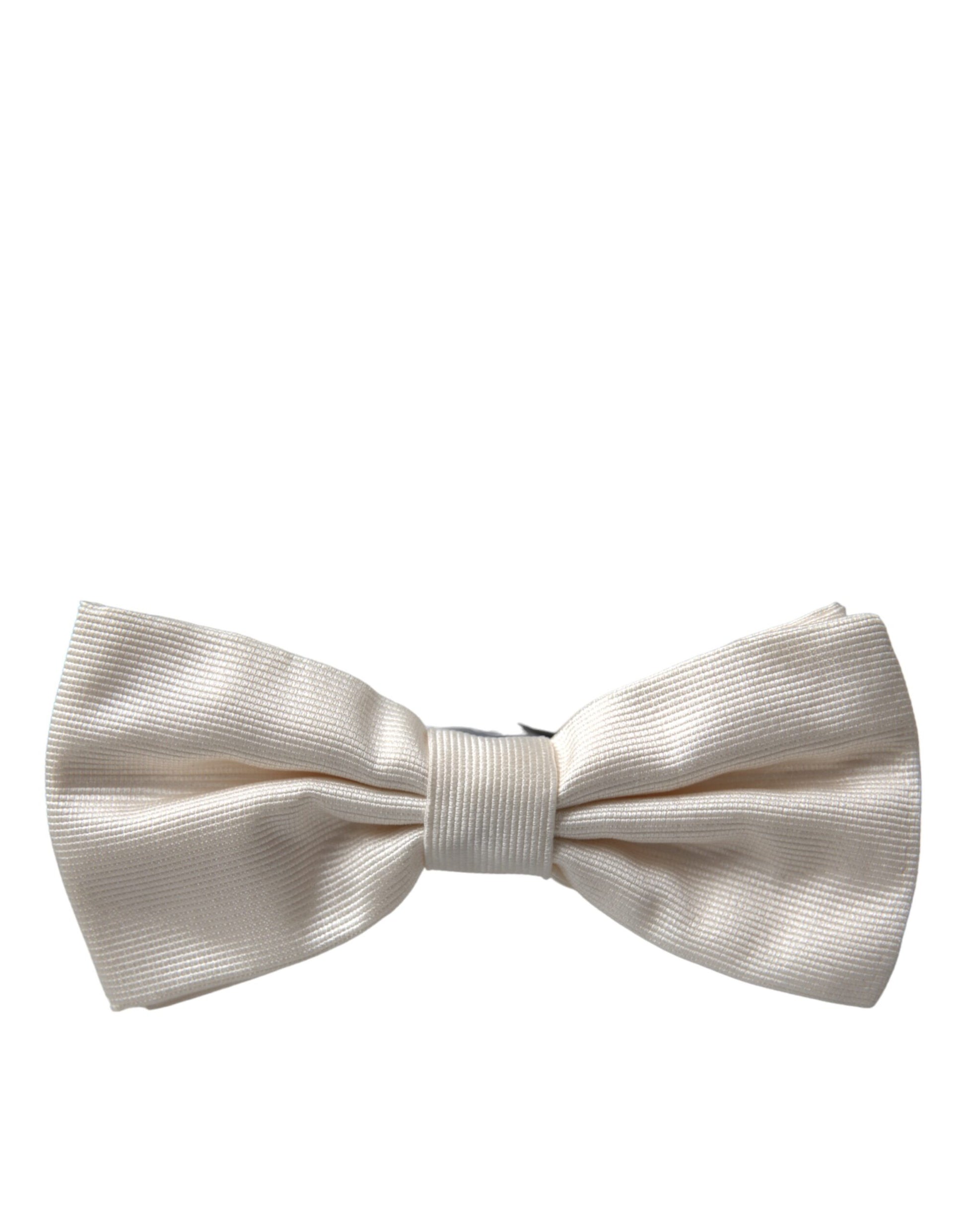 Off White Silk Adjustable Neck Men Bow Tie