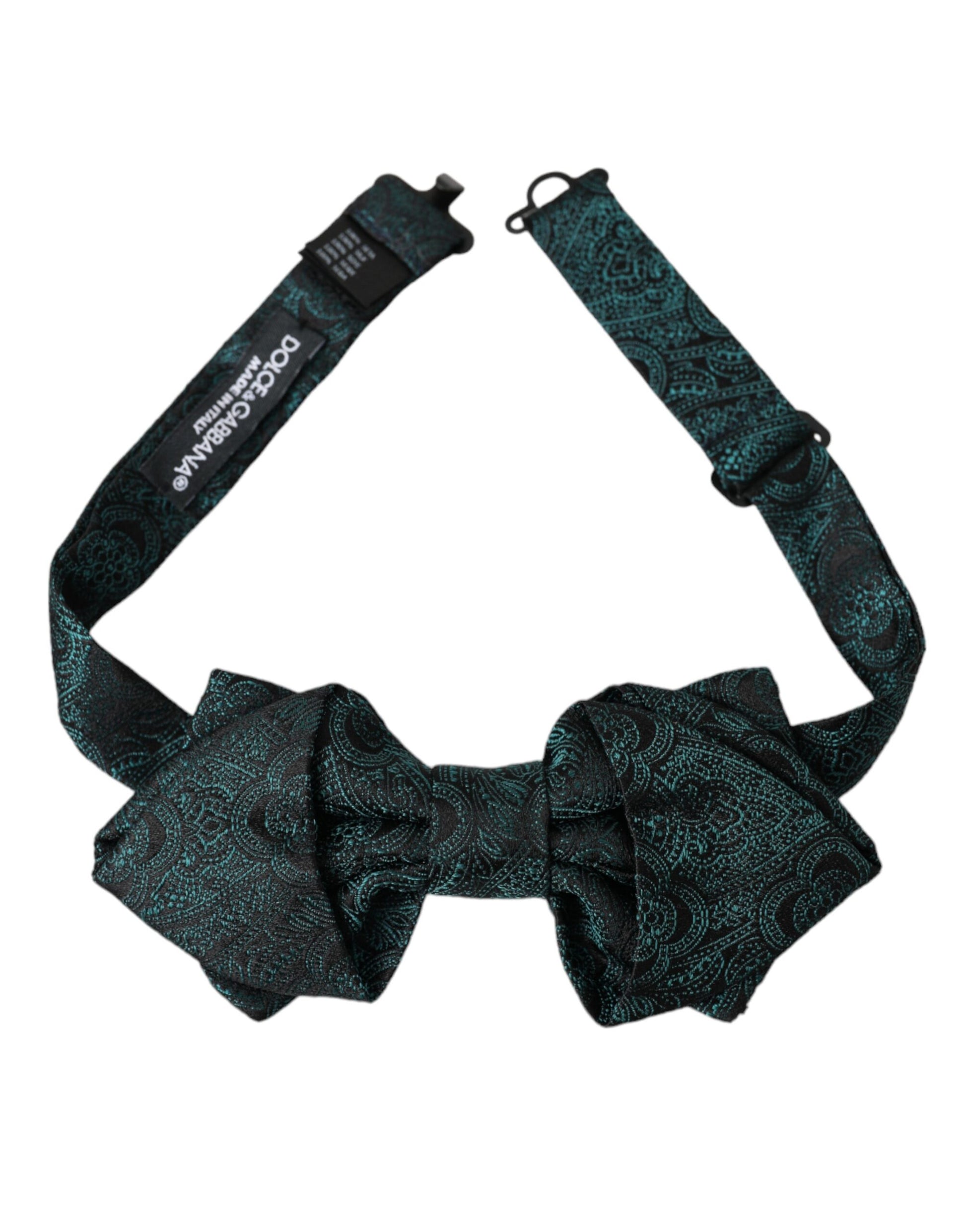 Green Bandana Silk Adjustable Neck Bow Tie