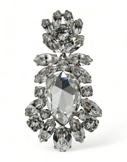 Elegant Large Baroque Crystal Brooch