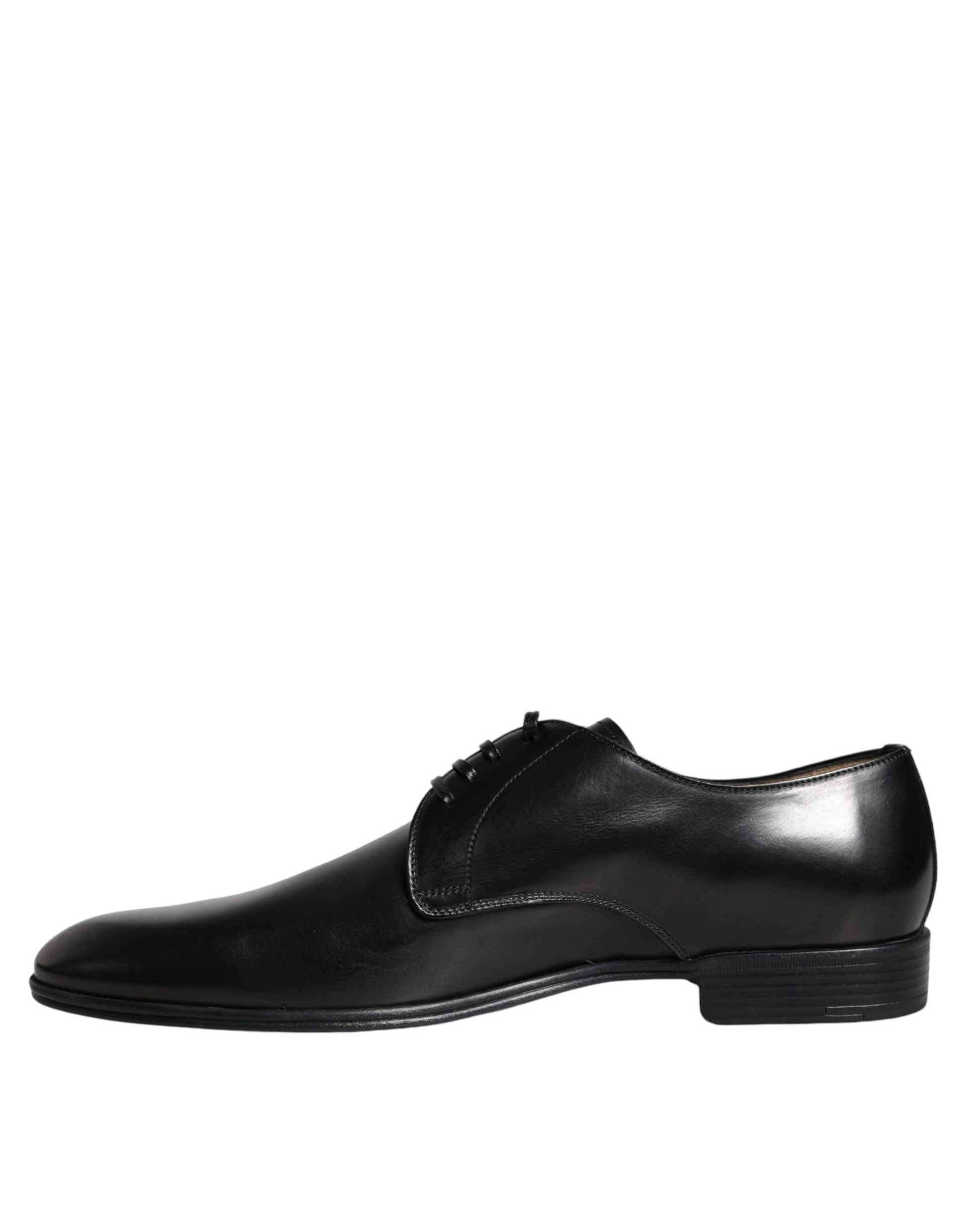 Black Leather Derby Formal Dress Shoes