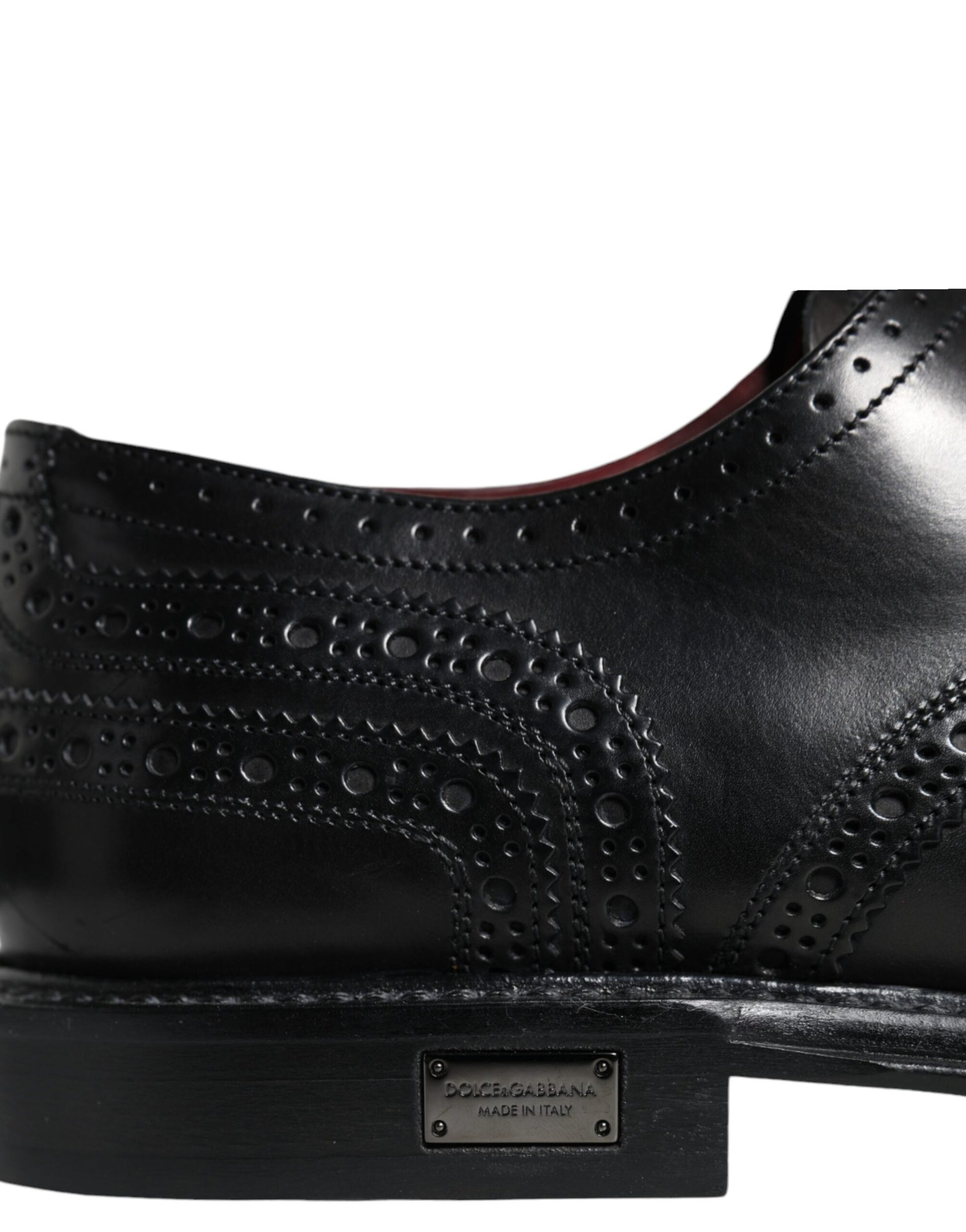 Black Leather Oxford Wingtip Formal Shoes