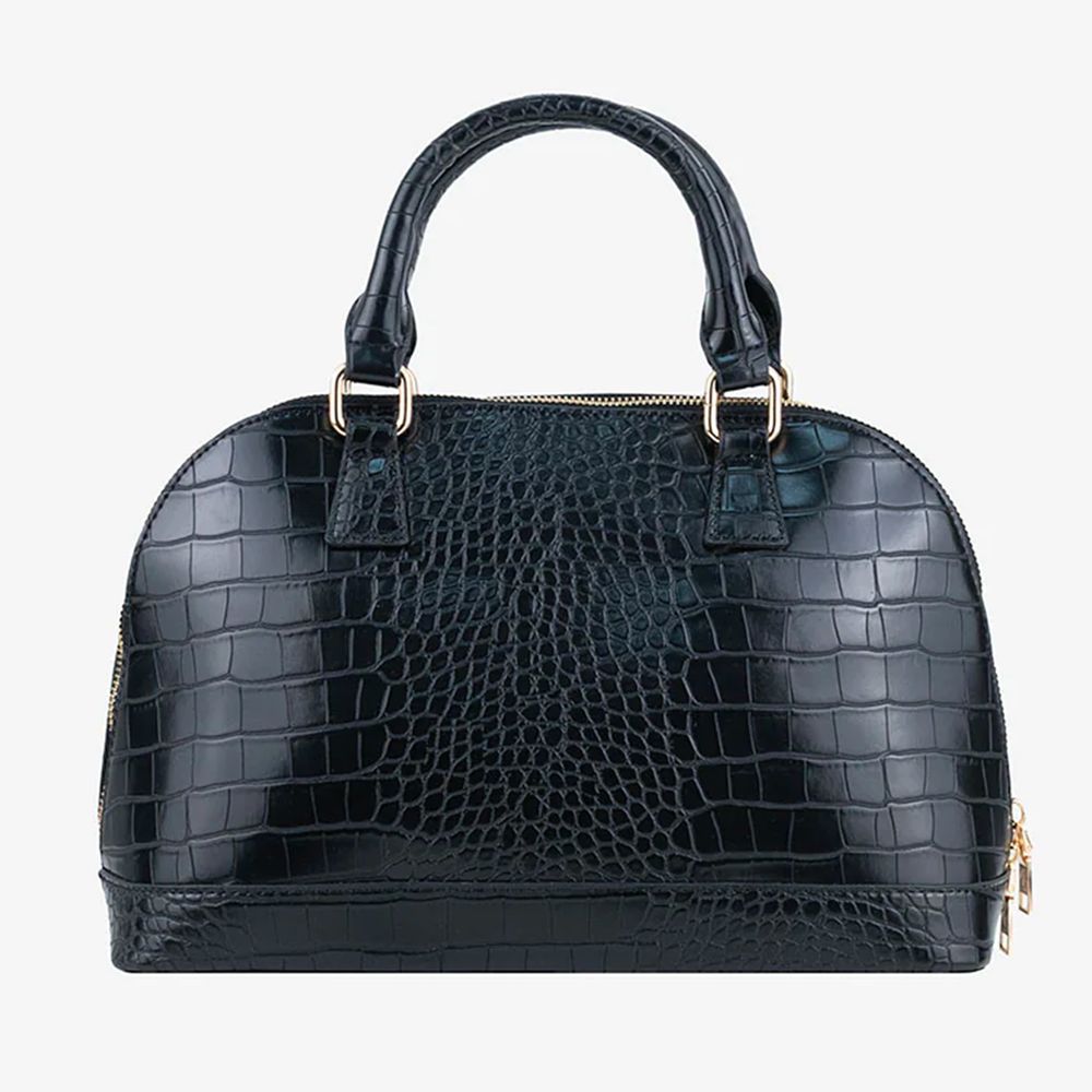 Black Artificial Leather Handbag