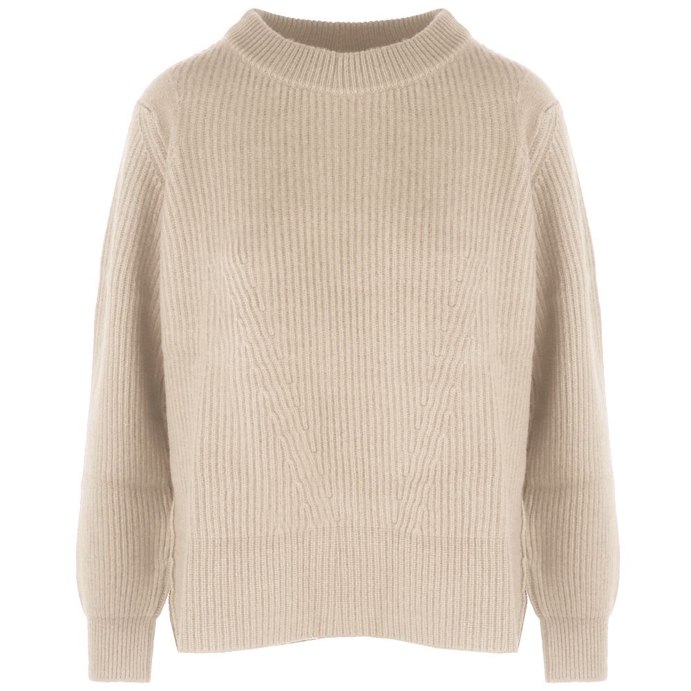 Beige Cashmere Women Sweater