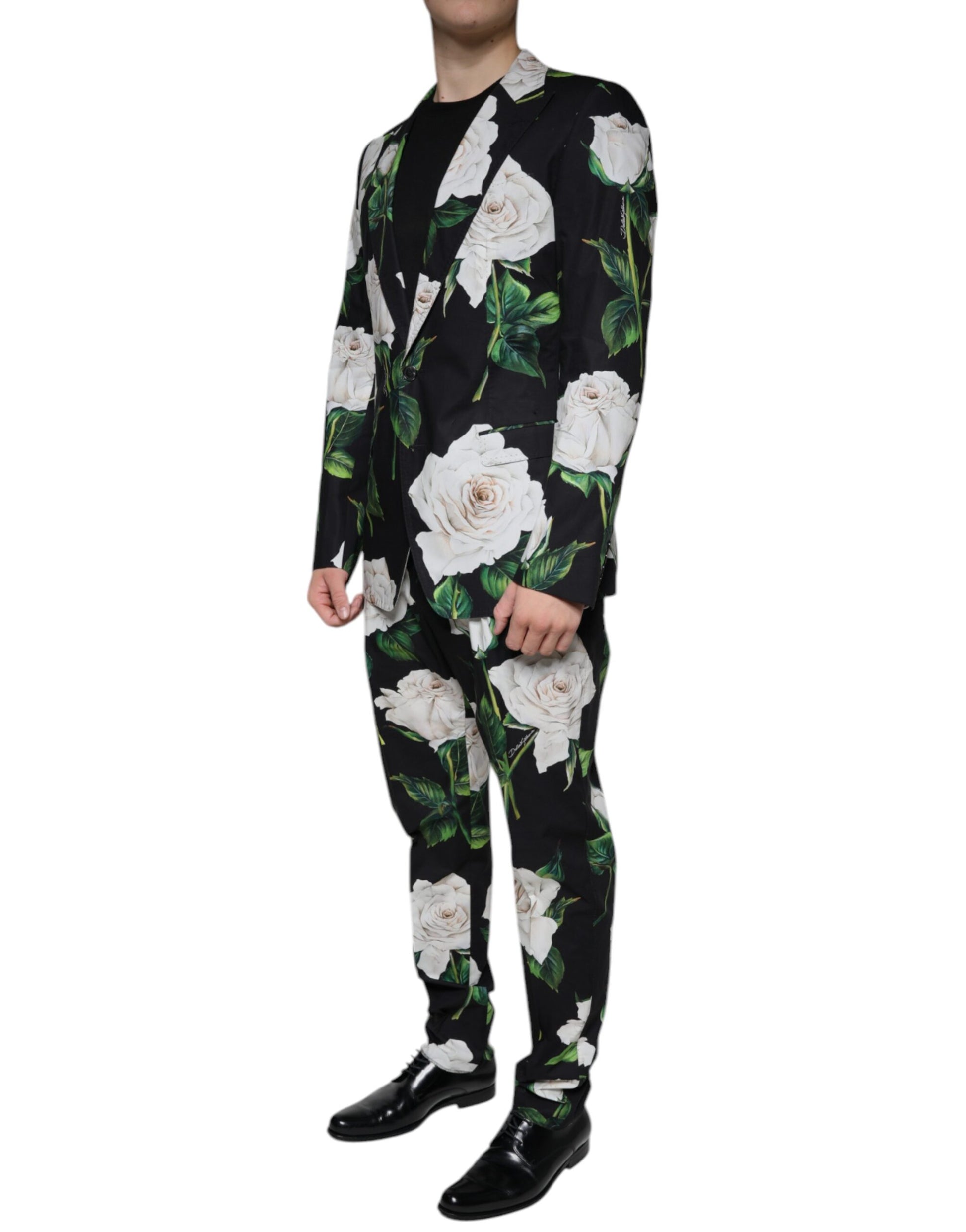 Black Rose Cotton Men Formal 2 Piece Suit