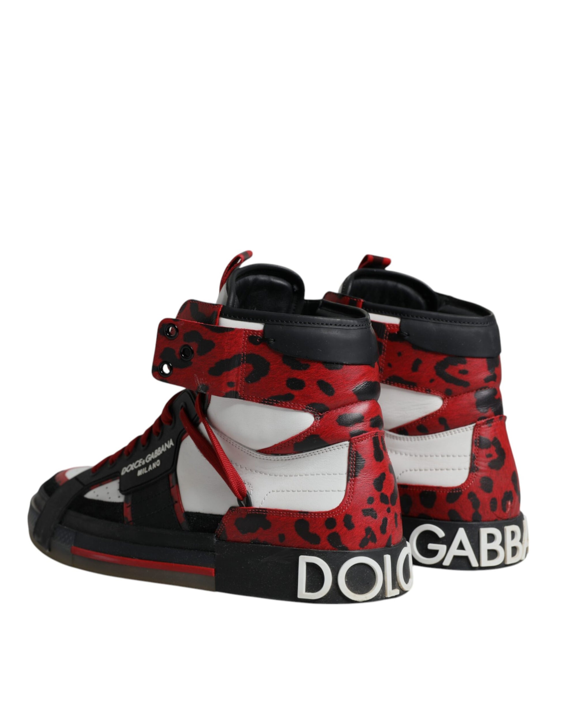 Multicolor Leather High Top Sneakers Shoes