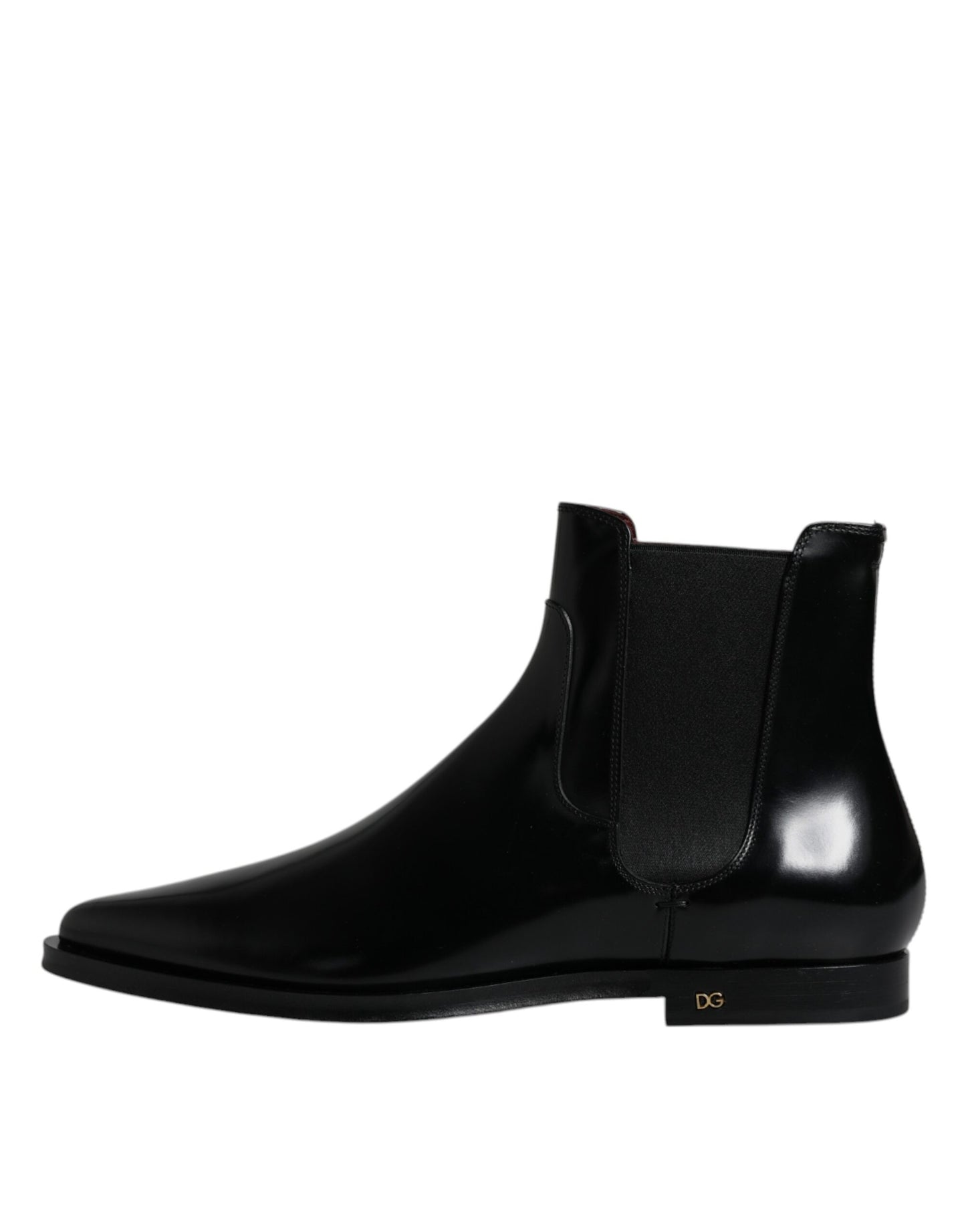 Black Leather Chelsea Men Ankle Boots Shoes