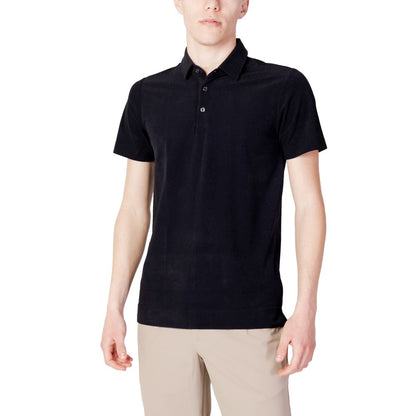 Black Polyester Polo Shirt